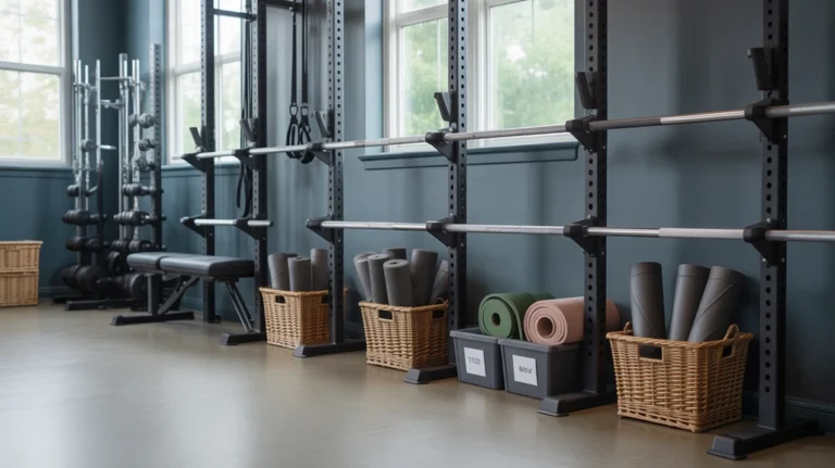 Gym room organizing hacks