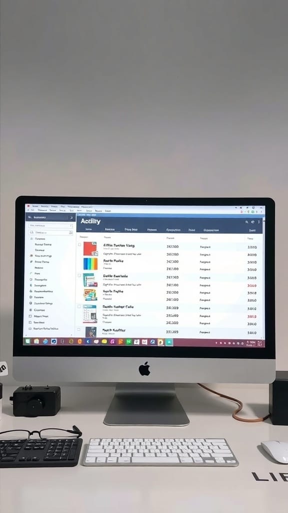 A computer screen displaying an organized digital inventory of office supplies.