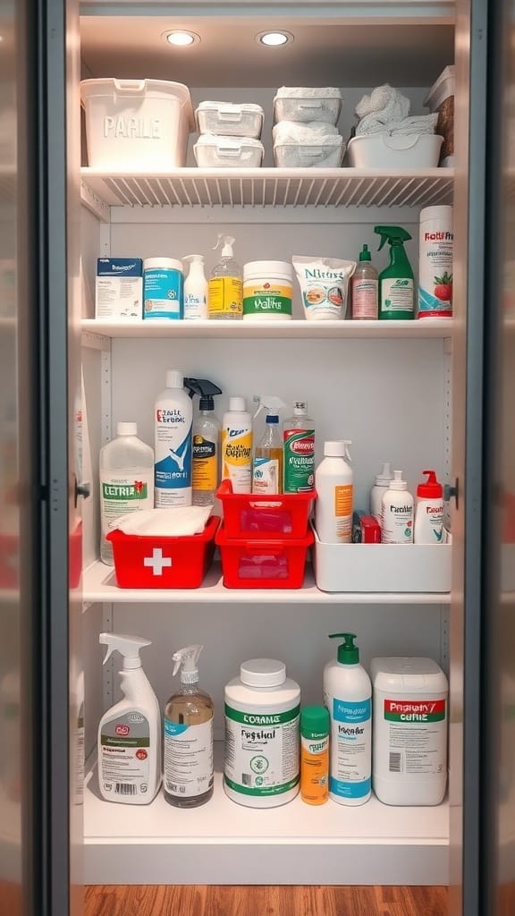 21 Brilliant Linen Closet Organizing Ideas for a Clutter-Free Home 16 Organized linen closet with first aid supplies and toiletries