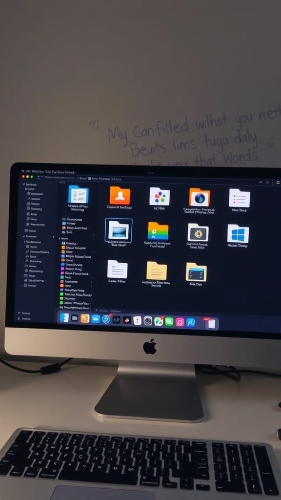 21 Genius Clutter Busting Hacks to Organize Your Home 15 A computer screen displaying a cluttered desktop with various folders and applications.