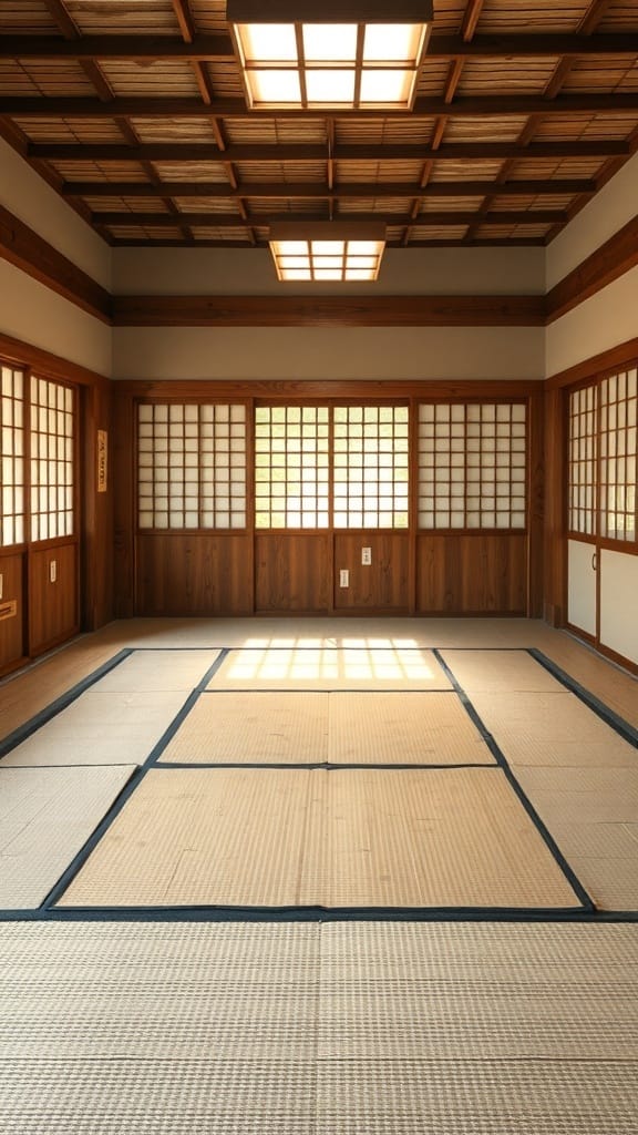 22 Creative Japanese Home Organization Ideas for a Clutter-Free Space 14 A traditional Japanese room with neatly arranged tatami mats and wooden features.