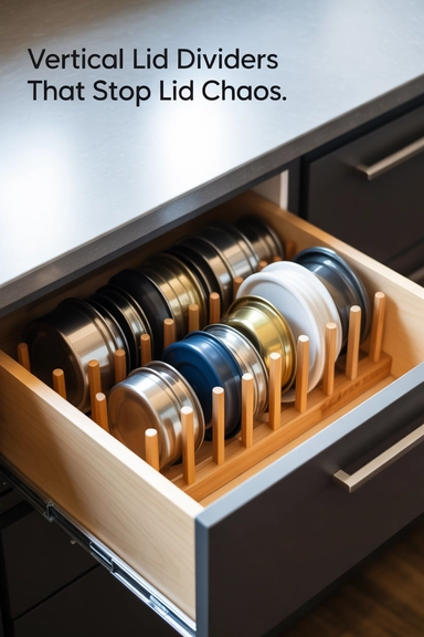 Vertical Lid Dividers That Stop Lid Chaos