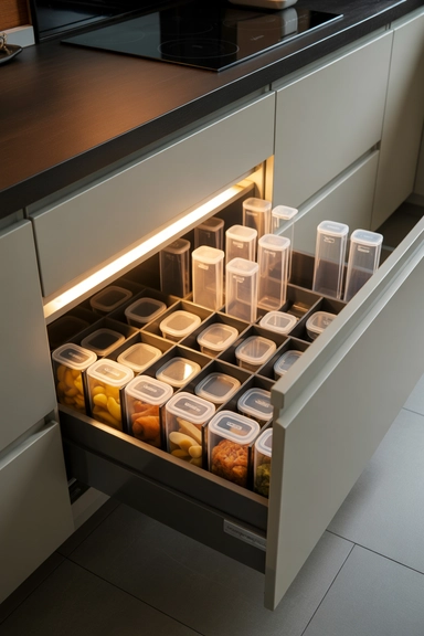 Deep Drawer Zones for Container Storage