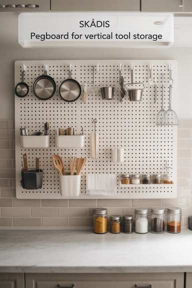 SKÅDIS Pegboard for Vertical Tool Storage
