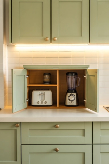 21 Smart Kitchen Counter Organization Ideas for Clear Surfaces 5 Appliance Garages That Hide Bulky Machines