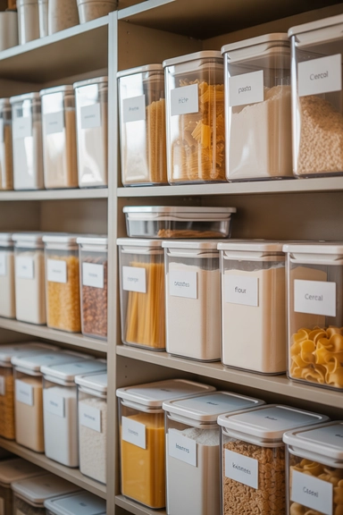 Clear Container Systems for Pantry Order