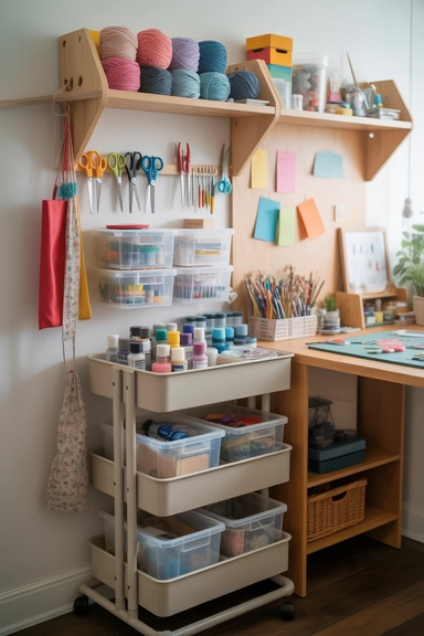 Craft and Hobby Cart for Supply Control
