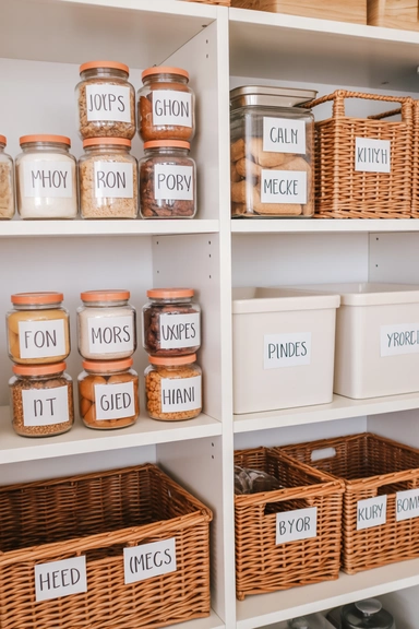 22 Dollar Store Pantry Organizing Ideas That Reduce Daily Clutter 5 Label Stickers for Instant Identification