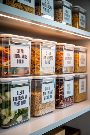 Clear Containers for Instant Visibility
