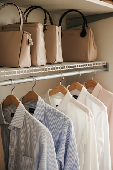 Dollar Store Shelf Risers for Double Hanging Space