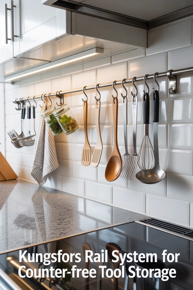 KUNGSFORS Rail System for Counter-Free Tool Storage