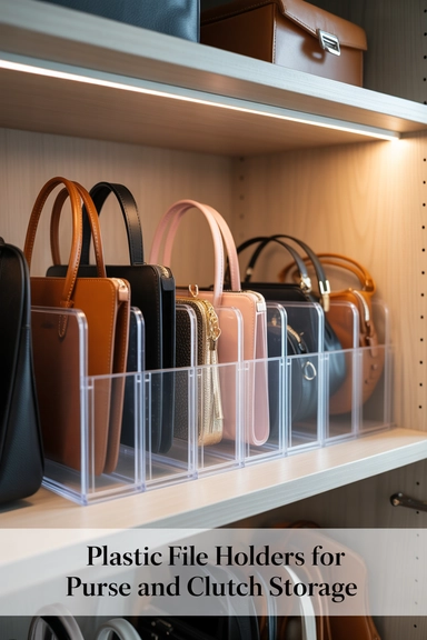 Plastic File Holders for Purse and Clutch Storage