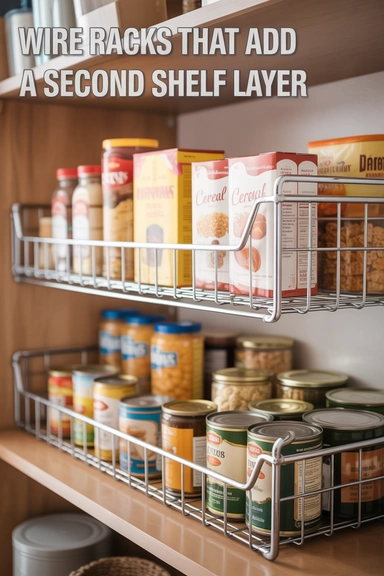 22 Dollar Store Pantry Organizing Ideas That Reduce Daily Clutter 8 Wire Racks That Add a Second Shelf Layer