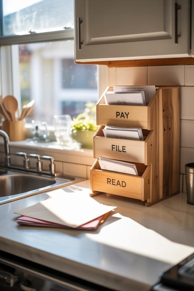 DIY Paper and Mail Sorting Station