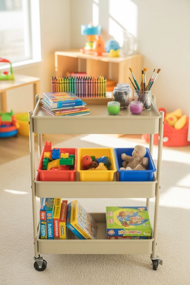 Kids Activity Cart for Toy and Art Supply Order