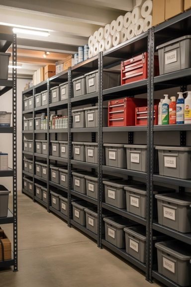 Heavy-Duty Shelving for Stable Storage