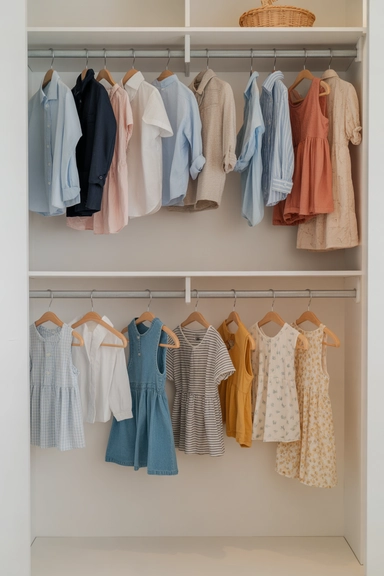 21 Kids Closet Organization Ideas That Keep Toys and Clothes Under Control 2 Lower Hanging Rods That Put Clothes Within Reach