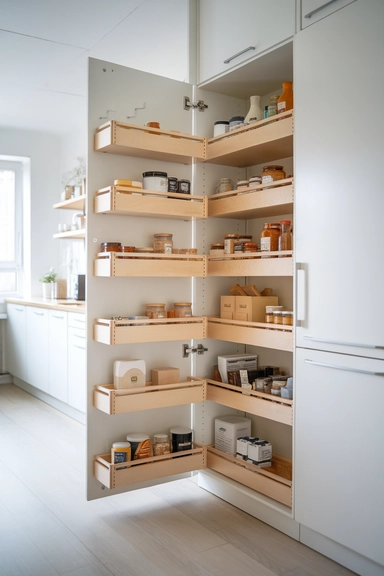Optimize Vertical Space with IKEA Sektion Pull-Out Shelves