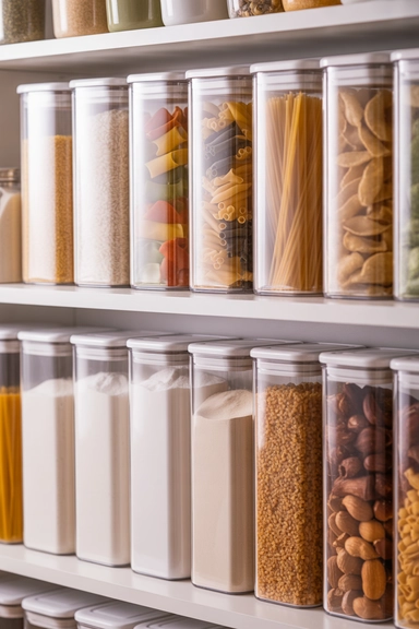 Use Clear Stackable Containers