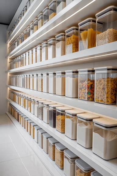 Use Clear Storage Containers for Dry Goods