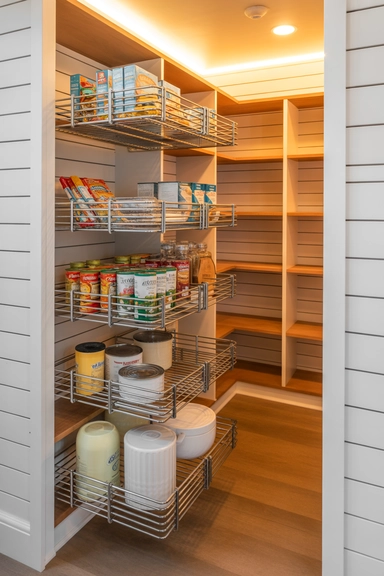 20 Walk-In Pantry Organization Ideas For Real Homes 2 Utilize Pull-Out Baskets for Easy Access