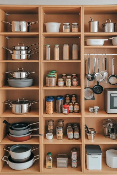 Category-Based Cupboard Storage That Prevents Mixing