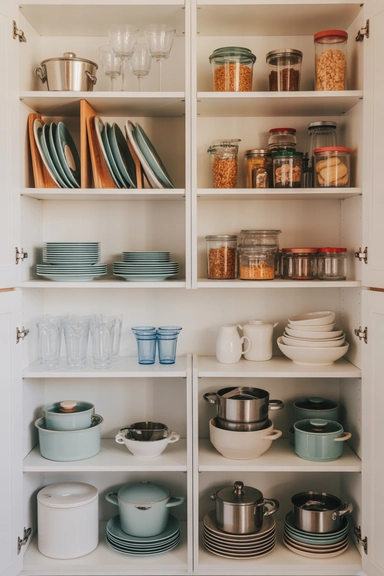 25 Kitchen Cabinet Storage Ideas That Maximize Every Shelf 2 Kitchen Cabinet Storage Ideas That Start With Category Grouping