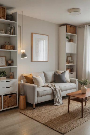 20 Tiny Rental Organization Hacks Designed for Tight Rental Spaces 2 Use Vertical Zones Before Expanding Floor Storage