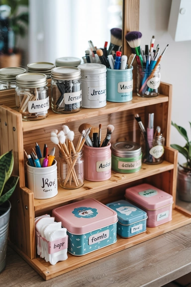 REUSING HOUSEHOLD ITEMS AS ORGANIZERS