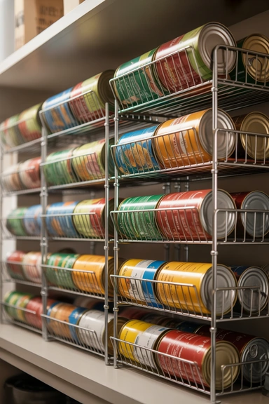 Use Stackable Can Organizers