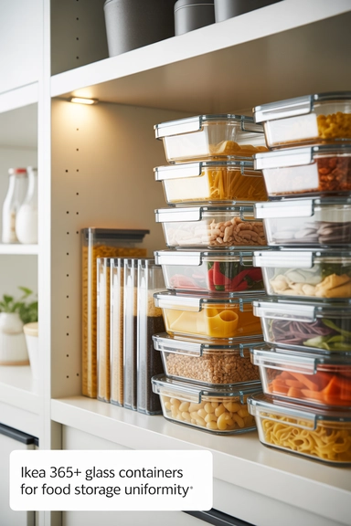 IKEA 365+ Glass Containers for Food Storage Uniformity