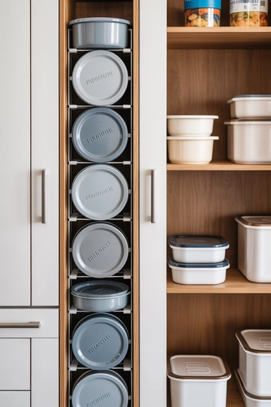 25 Kitchen Cabinet Storage Ideas That Maximize Every Shelf 11 10. Dedicated Container Lids Storage Zones result