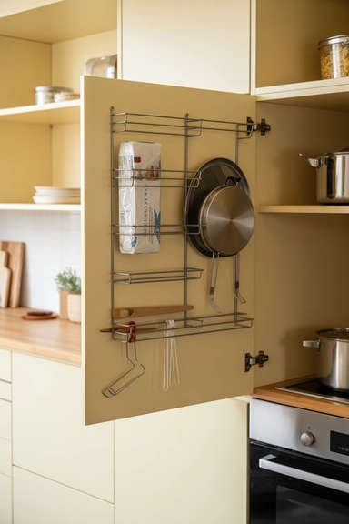 Door-Mounted Storage That Uses Overlooked Space