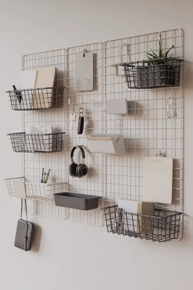 21 Wall Organizer Ideas That Keep Surfaces Clutter-Free 11 Open Grid Wall Systems for Visible Organization