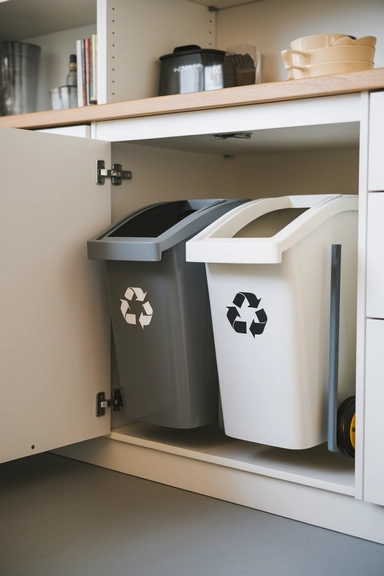 Install Pull-Out Recycling and Trash Bins with IKEA VARIERA