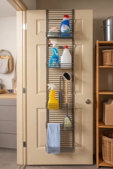 Narrow Wire Racks for Cleaning Supplies