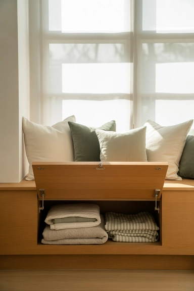 21 Smart Small Room Storage Ideas That Maximize Space 12 Under-Window Storage Benches