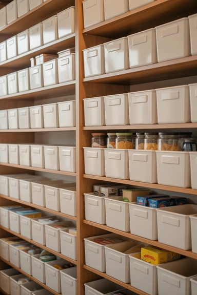 Use Uniform Shelf Bins for Category Control