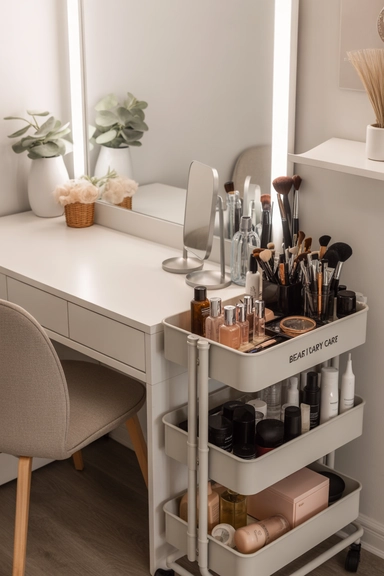Beauty and Skincare Cart for Vanity Organization