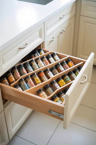 DIY Kitchen Spice Drawer Insert