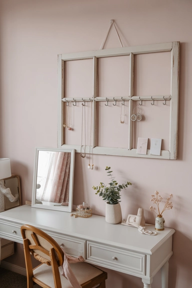 23 Outside-of-the-Box Organizing Hacks That Transform Your Home 12 Repurposed Window Frames as Jewelry Organizers