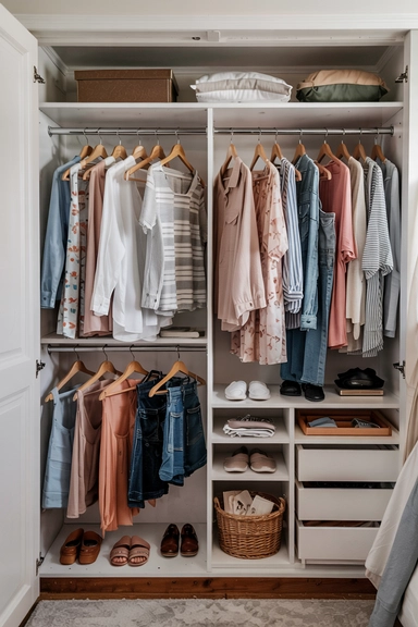 CLOSET CATEGORY ORGANIZING HACKS