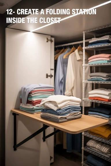 Create a Folding Station Inside the Closet