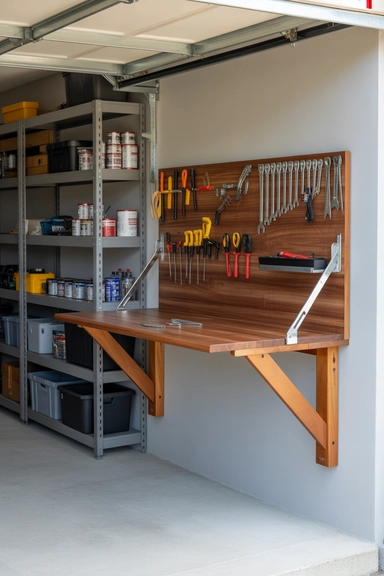 21 Smart Garage Organizing Ideas for a Clutter-Free Space 13 Fold-Down Work Tables for Space Efficiency
