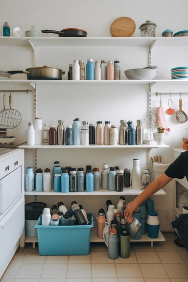 22 Things To Throw Away For Easy Decluttering 13 Old or Unused Water Bottles and Travel Mugs