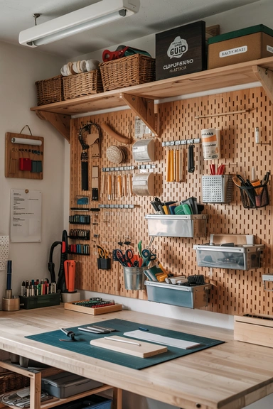 PEGBOARD WALL ORGANIZATION ZONES
