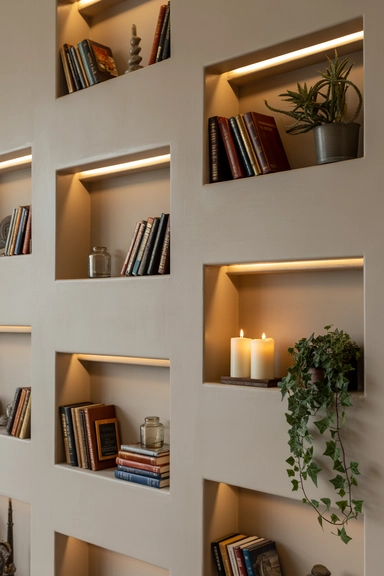 Recessed Wall Niches for Built-In Storage