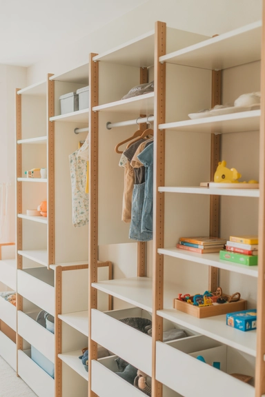 21 Kids Closet Organization Ideas That Keep Toys and Clothes Under Control 13 Storage That Adjusts as Children Grow
