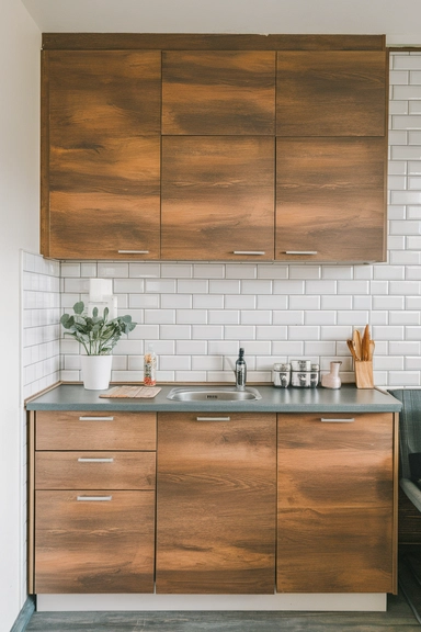 23 Rental Kitchen Organization Ideas For Real Homes 13 Use Peel-and-Stick Vinyl Wraps to Refresh Cabinets