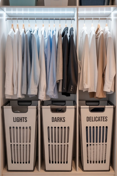  Laundry Basket Zones for Pre-Sorting Clothes